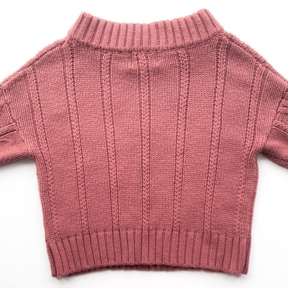 J.o.a. Los Angeles Chunky Cable Knit Sweater Mauve - Picture 10 of 11